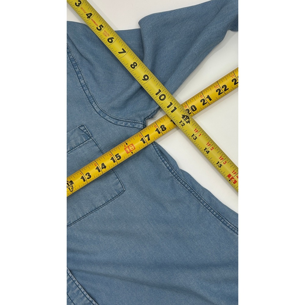 Thread & Supply Women Light Blue Tencel Lyocell Button Down Shirt Small TS-101 - Picture 7 of 8